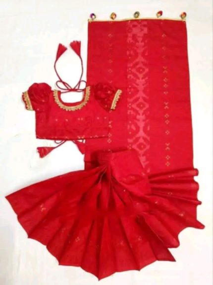 লাল নাকফুল জামদানী