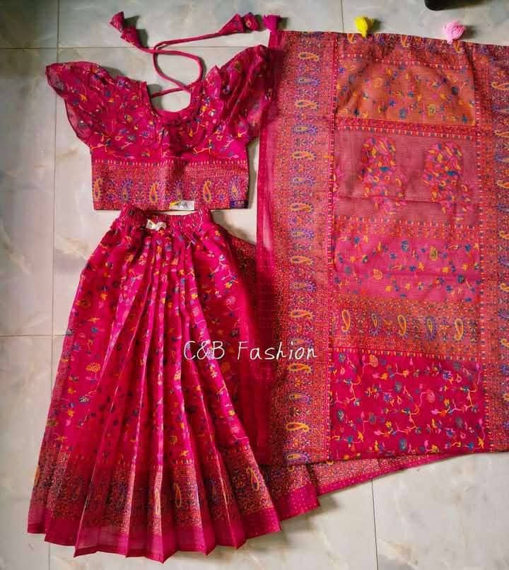 .2 স্কিন প্রিন্ট রেডি শাড়ী - Image 1