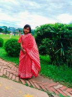 জামদানী প্রিন্ট রেডি শাড়ী