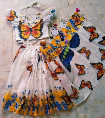 চান্দেরি সিল্ক হলুদ বাটারফ্লাই