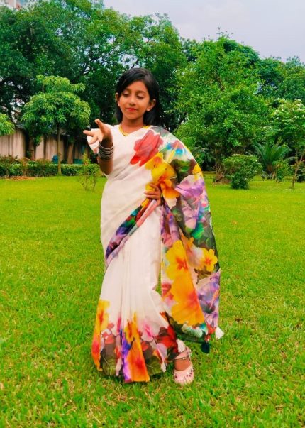 চান্দেরি সিল্ক ডিজিটাল প্রিন্ট