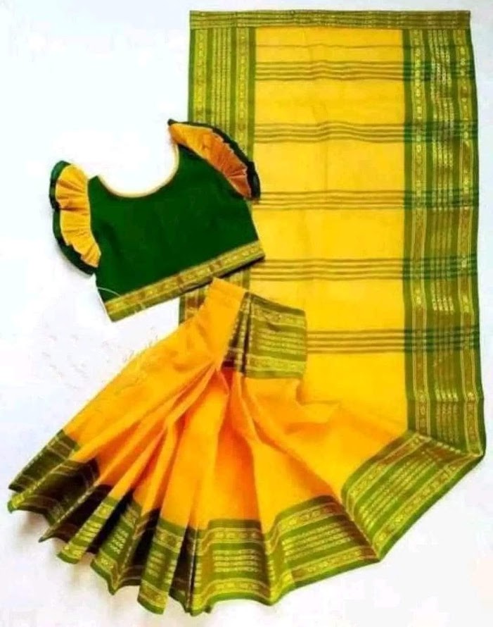 suti holud sobuj সুতি হলুদ-সবুজ পাইড় - Image 1